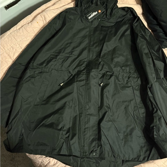 Zeagoo women's waterproof long rain jacket with a cinch waist NWT Size XXL - Picture 7 of 7